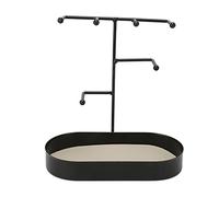 Haofy Soporte Organizador de Joyas de 3 Niveles de Hierro Grueso para Tocador de Baño, Tocador, Soporte para Collar, Pulsera y Pendientes con Base Ancha y Colocación Estable