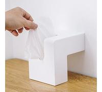 Haofy Soporte para Caja de Pañuelos en Forma de Corazón, Caja de Almacenamiento de Pañuelos de Plástico con Doble Acceso para Familiares y Amigos, para el Hogar y la Oficina (WHITE)