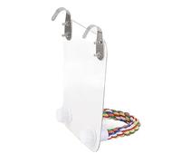 Haofy Soporte para Pájaros, Espejo de Cuerda de Algodón para Loros, Periquitos, Pájaros Pequeños, Acero Inoxidable Resistente y Construcción de Cuerda Que Garantiza un Uso Duradero, Espejo