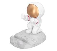 Haofy Soporte para Teléfono Móvil, Soporte Exquisito con Forma de Astronauta para Decoración de Sala de Estar y Oficina, Resina, 1 Unidad (Empuje de Astronauta Dorado)