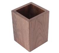 Haofy Soporte para Utensilios de Cocina de Madera, Recipiente para Utensilios de Cocina de Madera de Nogal Simple de Gran Capacidad para la Oficina de la - Material Duradero,