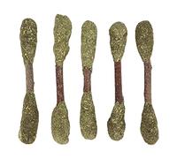 Haofy Sticks Toy de Masticación de Conejo, Hámster de Limpieza de Dientes Chew Sticks con Bolas de Hierba de Alfalfa para Conejillos de Indias, Chinchillas, Conejos