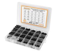 Haofy Surtido de Arandelas de Tuercas de Tornillo de Acero Al Carbono Sujetador de Casquillo Hexagonal Resistente para Dispositivos de Medición, Instrumentos de Clasificación【1220 Piezas/caja de