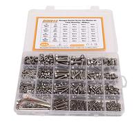 Haofy Surtido de Arandelas de Tuercas de Tornillo de Acero Inoxidable para Maquinaria y Electrónica de Precisión, Juego de Sujetadores Hexagonales de 884 Piezas para Electrodomésticos, Acero