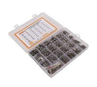 Haofy Surtido Duradero de 884 Arandelas de Tuercas de Tornillo, Sujetadores de Cabeza Redonda Hexagonal para Clasificar Instrumentos y Productos de Comunicación, Acero Inoxidable 304, Plateado