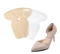 Haofy T-forma Plantillas de Zapatos de Silicona Gel Almohadillas de Talón, Antideslizantes Talonera para Protectores de Talón para Zapatos de Tacón Alto y Zapatos Planos, 2 Pares