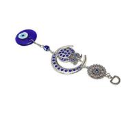 Haofy Talismán Turco de Mal de Ojo Azul con Diseño de Búho Lunar, Colgante de Pared de 3,5 Pulgadas para el Hogar, Coche, Oficina, Amuleto Protector de la Suerte,