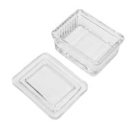 Haofy Tapa Segura de Tarro de Manchas de Vidrio Transparente para un Recipiente de Tinción de Portaobjetos Tanque de Vidrio de Laboratorio para Experimentos (10 toboganes)