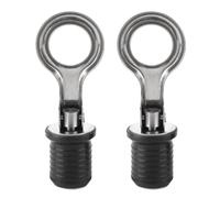 Haofy Tapón de Drenaje para Barco, Tapón de Drenaje de Casco de Goma de Acero Inoxidable Hermético para Yate, 2 Piezas, de con a Presión para Vivero de Barco, de de Goma Marina