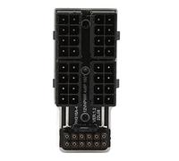 Haofy Tarjeta Adaptadora de Corriente GPU, Adaptador en ángulo GPU PCIe 5.0 de Aluminio de 180 Grados para Montaje (PH316 48 Blanco)