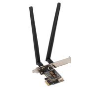 Haofy Tarjeta WiFi PCIe 6000Mbps 8db Antena 5.2 PCIe WiFi 6E Adaptador para Ganar 11 10, Transferencias de Archivos sin Problemas para Entusiastas de los Juegos en Línea (Sin Base de Antena)