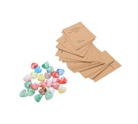 Haofy Tarjetas de San Valentín con Piedras en Forma de Corazón, 24 Tarjetas de Felicitación de Cartón para Aniversarios de Amor e Intercambios en el Aula