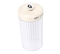 Haofy Tarro de Almacenamiento de Alimentos Transparente, 4.53 X 9.65 Pulgadas, 375 G, Recipiente de Plástico Hermético para Alimentos Secos, Arroz, Frijoles, Pasta, Sello a Prueba de