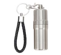 Haofy Tarro de Almacenamiento de Metal Portátil, Contenedor Hermético de Aleación de Aluminio con Sello para Viajes de Camping Al Aire Libre, Botella Pequeña Multiusos para Anzuelos de (SILVER)