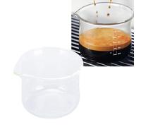 Haofy Taza de Concentración de café, Vidrio de Borosilicato de 3 Oz y 100 Ml con Boquilla en Forma de V, para café Expreso con Leche y Medición Precisa