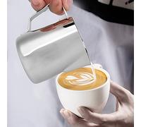 Haofy Taza de Espuma de Leche de Acero Inoxidable Espesante de 150 Ml para Espumar y Servir Leche, Taza de Jarra de café con para Cafetería, 2,6 X 2,4 X, Pulgadas