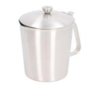Haofy Taza Medidora de Acero Inoxidable 304 con en ángulo, Gran Capacidad y Medidas Precisas para Espumar Leche, Herramienta de Cocina Fácil de Limpiar