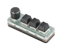 Haofy Teclado Mecánico para Juegos, Mini Teclado Retroiluminado RGB con Teclas Programables, Perilla de Volumen para Juegos OSU