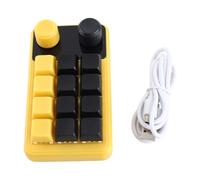 Haofy Teclado Mecánico para Jugar con Doble Perilla, 12 Teclas, Macro Programable RGB, para Trabajadores de Oficina y Jugadores, Goma ABS