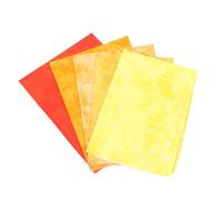 Haofy Tela de Algodón para Acolchado, Suave, Teñida, 19,7 X 17,7 Pulgadas, para Manualidades y Decoración del Hogar, Tela de Retales, Paquete de 5, Corte Fácil (rojo y amarillo)