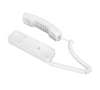 Haofy Teléfono de Pared Teléfono con Cable Duradero Volumen Ajustable para Habitación de Huéspedes de Hotel, Diseño Compacto con Función de Rellamada, Protección contra Rayos, Material ABS Blanco