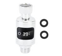 Haofy Termómetro de pantalla LED digital impermeable de acero inoxidable, termómetro de ducha, monitor de temperatura del agua del grifo con tuerca de 1/2 pulgada para el hogar, baño, bañera, cocina