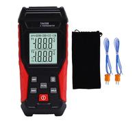 Haofy Termómetro Digital con Sondas Tipo K, Medidor de Temperatura de Termopar Multicanal, Pantalla LCD Retroiluminada Precisa para Uso Industrial, Medidor de Temperatura Electrónico