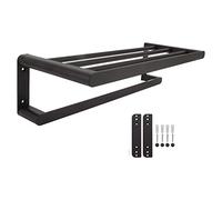 Haofy - Toallas estantes de baño, soporte de pared, color negro