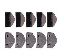 Haofy Tope de Cremallera Atractivo Acabado Brillante Fácil Fijación para Ropa y Bolsos DIY 10 Juegos 1.1 X 0.7 Pulgadas para Maletas (Plata Negro)