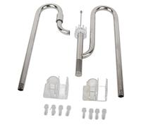 Haofy Tubo de Lirio de Metal, Juego de Tubos de Entrada y Salida de Acuario de Acero Inoxidable 304 para Acuarios sin Marco con Diseño Elegante y Fácil Limpieza (16 mm/0,63 Pulgadas)