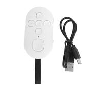 Haofy Turner de la Página de Clicker de Selfies Inalámbricos, Acuerdo Simple, Duración de la Batería Larga, Compatible con la Mayoría de los Teléfonos Inteligentes y Tabletas, Control Remoto (White)