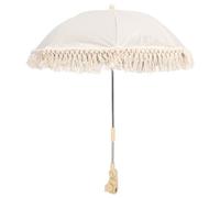 Haofy Universal Baby Parasol UV Bloqueo de la Sombra de Sol con una Configuración de ángulo Flexible Fácil de Usar para el bebé Al Aire Libre Oxford Fabric + Steel + PP (Paraguas beige)