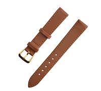 Haofy Universal Brown Pin Buckle Watch Band PU Correa de Cuero Accesorio de Reemplazo Suave y Cómodo (22mm marrón)