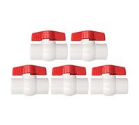 Haofy Válvula de Bola de Suministro de Agua de Plástico PVC, Interruptor de Control de en T Resistente Al Envejecimiento para Acuarios, 5 uds. (25mm)