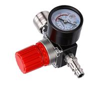 Haofy Válvula de Control del Interruptor de Presión del Compresor de Aire, Acero Inoxidable ABS Resistente, Regulador de 175 Psi con Medidor para Aplicaciones de Aire Industrial