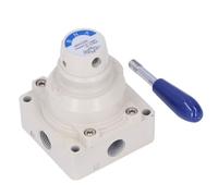Haofy Válvula Manual de Palanca Giratoria, Interruptor Neumático Duradero con Función de 4 Vías para Control de Flujo de Aire, 0-145 Psi, Aleación de Aluminio, 1 Unidad (4HV330-08)
