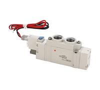 Haofy Válvula Solenoide Neumática con Diseño Durable 2 Posiciones 5 Vías para Control de Automatización Industrial 1 Unidad