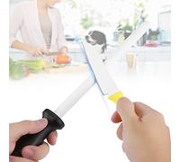 Haofy Varilla de Afilado de Cerámica Profesional de 8 Pulgadas, Afilador de Cuchillas de Cuchillo Honer para Cuchillos de Cocina con Alta Eficiencia