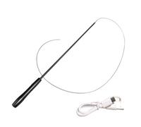 Haofy Varita Retráctil para Gato, Juguete Interactivo con Luz LED Roja, Recargable por USB, Caña de Pescar Extensible, Teaser para Gatos de Interior, Juego de Gatito, Ejercicio, Palo (Black)