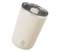 Haofy Vaso Agitador Magnético Automático con Capacidad de 350 Ml, Revestimiento Interior de Acero Inoxidable Lavable para Mezclar Bebidas, Gran Regalo para Cumpleaños (Beige)