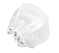 Haofy Velo de Boda para, Tocado de Hilo para Disfraz de Novia con Clip de Flor, 2 Tamaños S 3.9 Pulgadas L 4.7 Pulgadas, Accesorio Fotográfico Ligero para Perros Pequeños Medianos Ceremonia de (S)