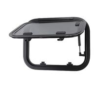 Haofy Ventana RV con Pantalla 17.32x13.39in Aleación de Aluminio Push out Ventana Negra con Vidrio Templado Negro con Sunshade y Barra de Soporte para RVs Campers Trailers