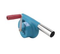 Haofy Ventilador de Barbacoa con Manivela, Soplador de Aire Portátil con Acero Inoxidable ABS y Hierro Fundido, Potenciador de Fuego Manual para Acampar Al Aire Libre, Barbacoa, Agua Hirviendo y Uso