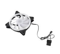 Haofy Ventilador de Caja de Computadora 1200 Rpm LED de Doble Circuito de Doble Bucle RGB Case de PC Silent Ventilador, Long Life - Case - para Sistemas de Enfriamiento de Agua