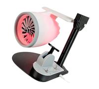 Haofy Ventilador de Velocidad Regulado Innovador con una Ligera Luz Mística/de Fantasía para el Ambiente Visual PLA -Desktop USB para el Dormitorio (rojo)
