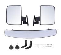 Haofy Vista Trasera del Carrito Espejo sin Perforación Universal para el Auto Ezgo Club con Diseño de Vidrio de Liderazgo de 180 Grados Ajustables