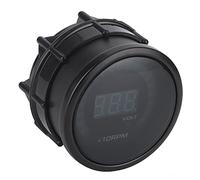 Haofy Voltímetro Tacómetro Digital LED para Automóvil de 2 Pulgadas - Medidor de RPM de Alta Precisión para Vehículos Universales de 12 V - Diseño Elegante en Negro