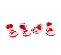 Haofy Zapatos Deportivos para Perros, Transpirables, Cómodos, Botines de Senderismo para Perros Pequeños, 4 Piezas, Malla de Protección para Patas, Suela de Goma Suave para Uso Diario (3#)