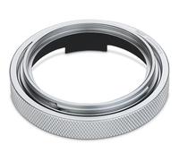 Haoge Adaptador de capó para cámara Fujifilm GFX100RF, accesorios cuadrados de metal, parasoles de bayoneta, compatibles con GFX100RF Tapa de lente original de 49 mm, color plateado UV