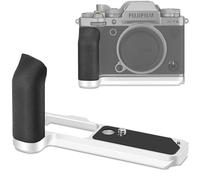 Haoge Empuñadura X-T5 para cámara Fujifilm X-T5 en forma de L, mango ergonómico de silicona, placa de tipo suizo integrada para DJI RS2/RS-C2/RS3/RS3-PRO/RS3 Mini, color plateado MHG-XT5S